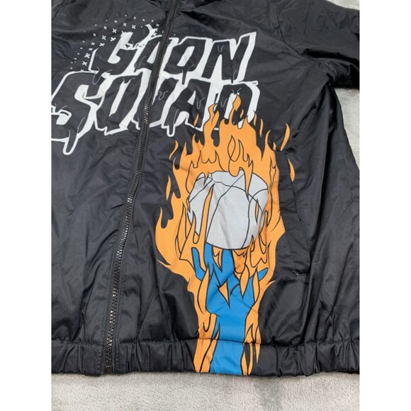 Looney Tunes Members Only Mens Large Black Goon Squad Windbreaker Jacket - Picture 13 of 16